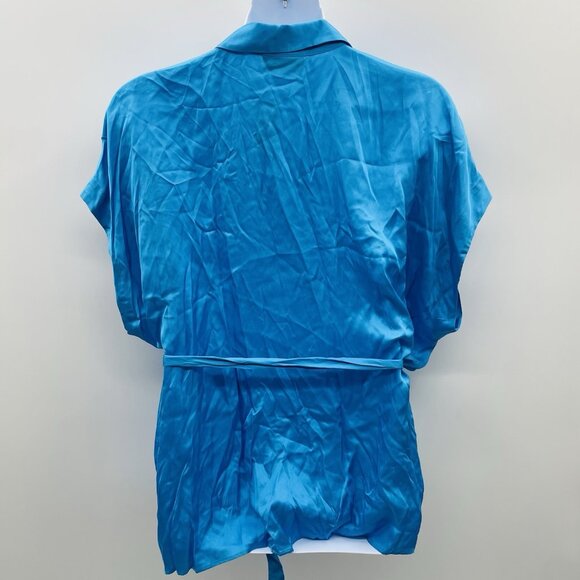 Lane Bryant Womens Plus Size 22 No Peek Collection Short Sleeve Belt Blouse 338 - Picture 5 of 10